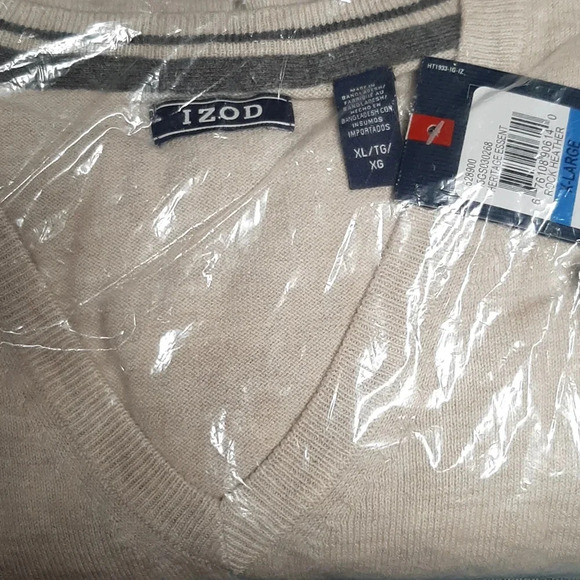 NWT mens Izod Heritage Essent Sweater Rock Heather - Picture 4 of 5